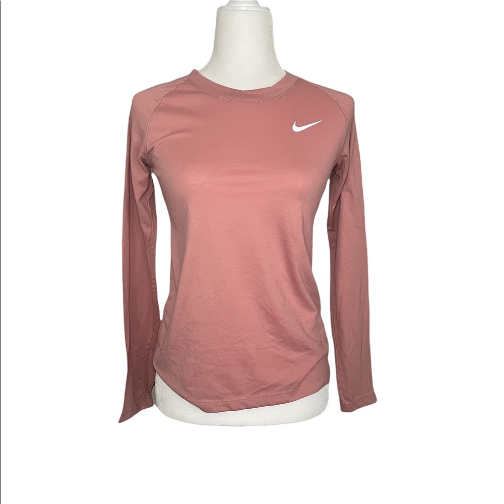 Nike Dri Fit long sleeve pink top, size XS